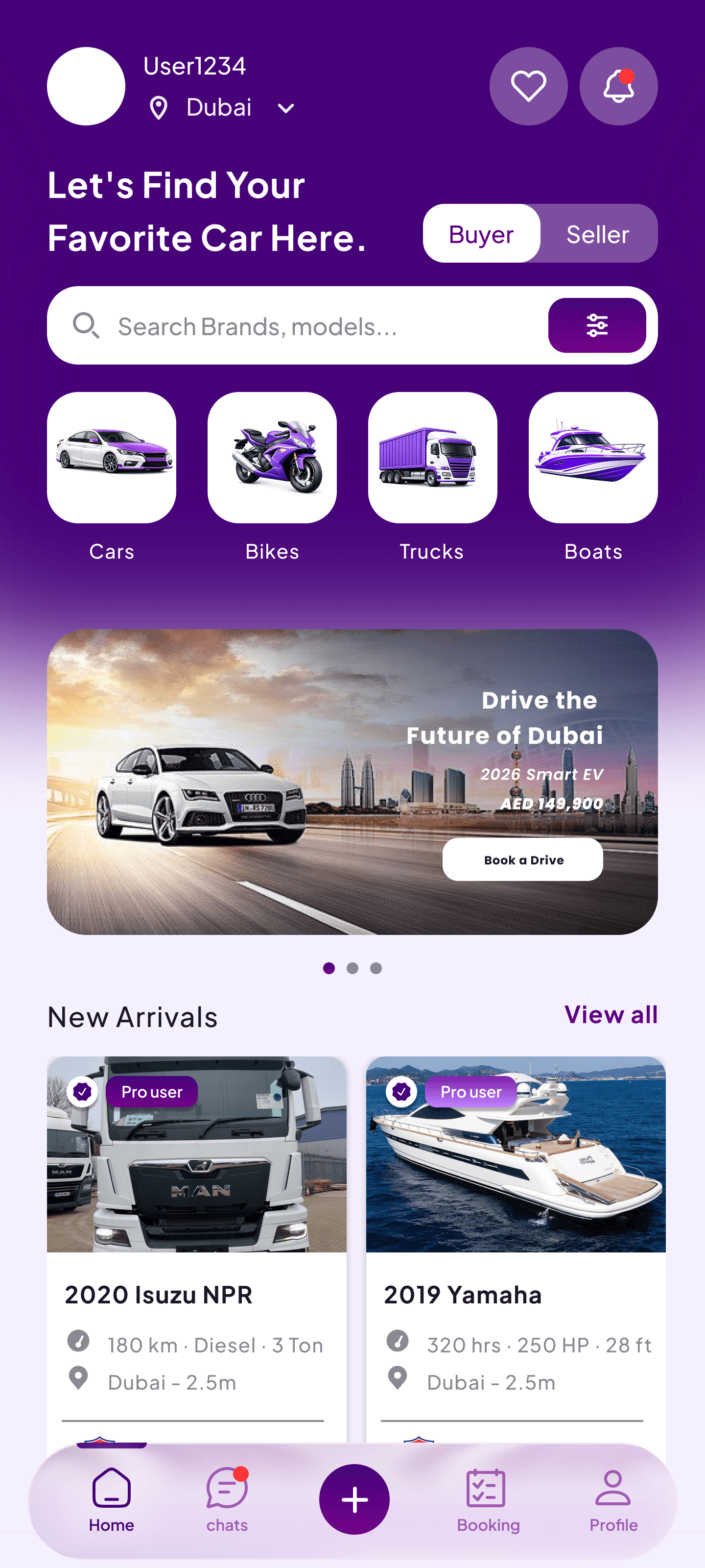 Buyer App Home Page
