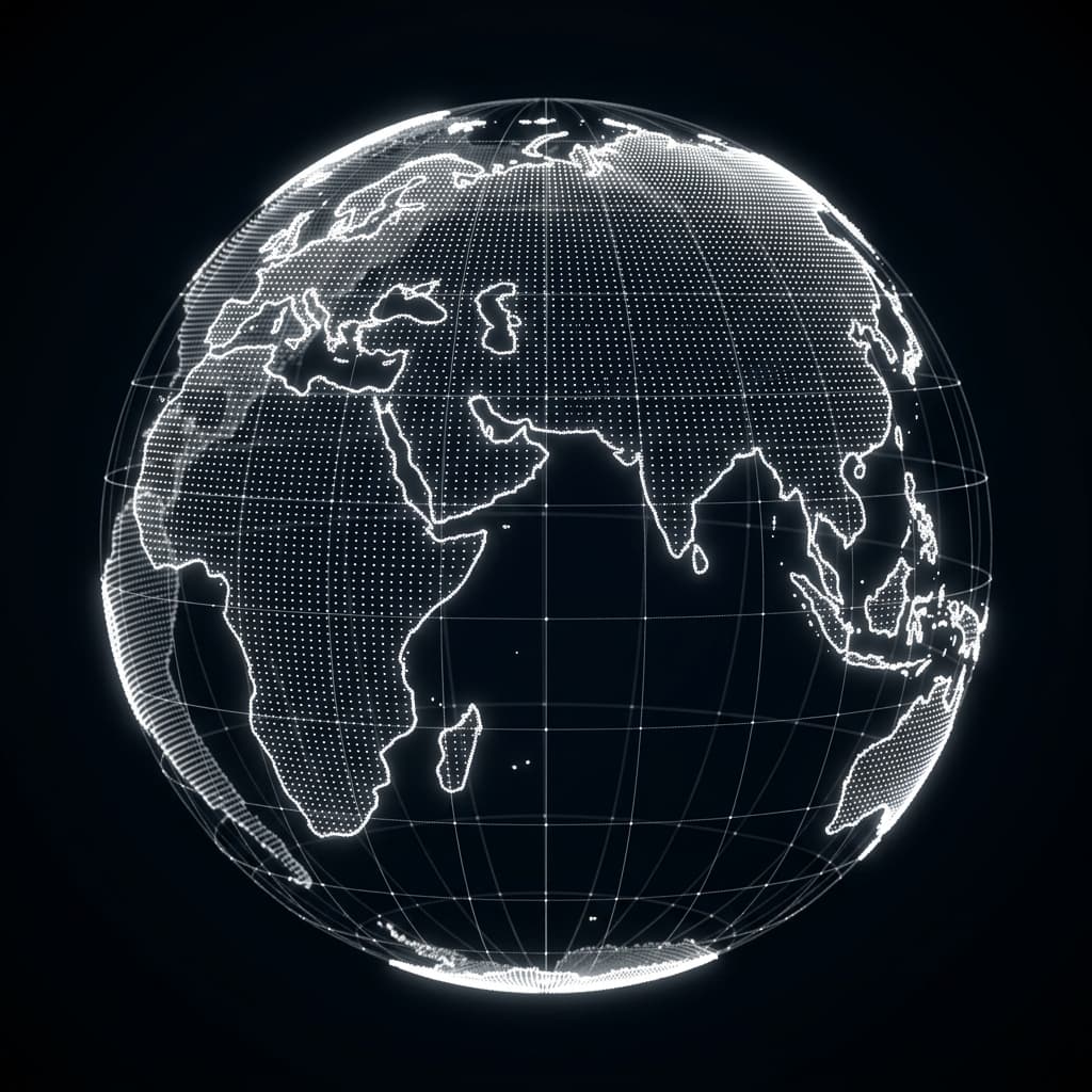 Black and white globe