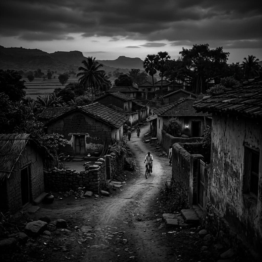 Rural village background
